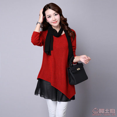 【4B-1292016新款秋裝胖MM時(shí)尚修身顯瘦百搭長袖拼接連衣裙8682】深圳市南山區(qū)七彩紛服飾批發(fā)商行 - 產(chǎn)品庫